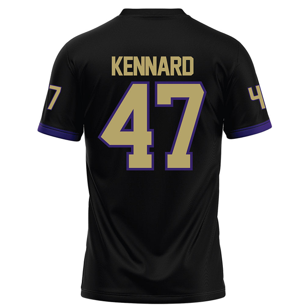 JMU - NCAA Football : Josiah Kennard - Black Football Jersey-1
