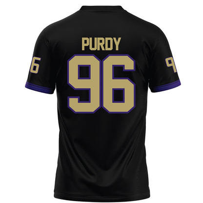 JMU - NCAA Football : Cole Purdy - Black Football Jersey-1