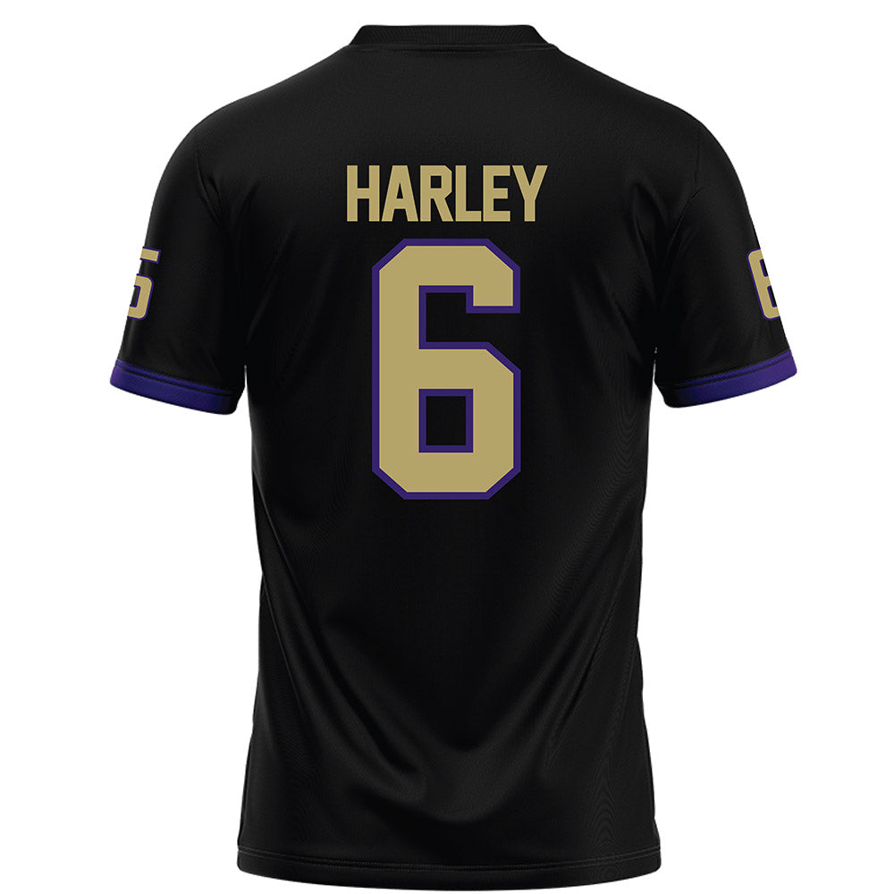 JMU - NCAA Football : Chantz Harley - Black Football Jersey-1