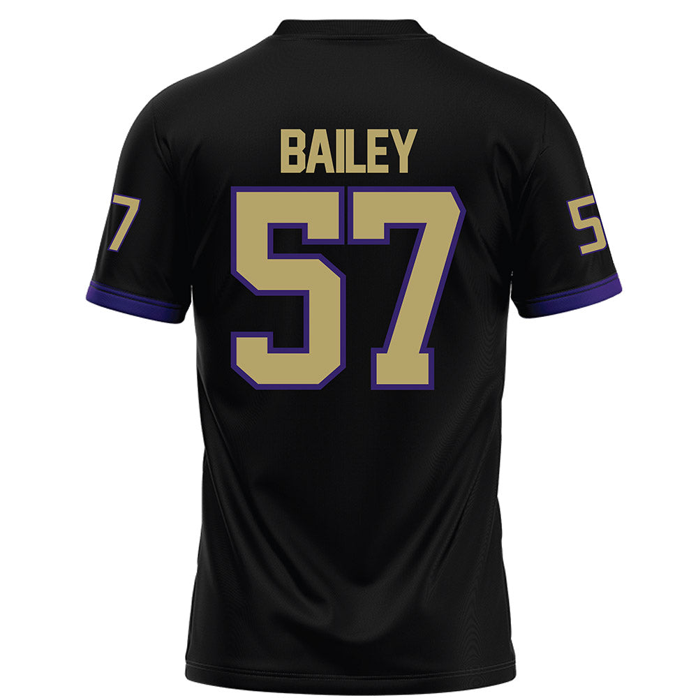 JMU - NCAA Football : Jacob Bailey - Black Football Jersey-1
