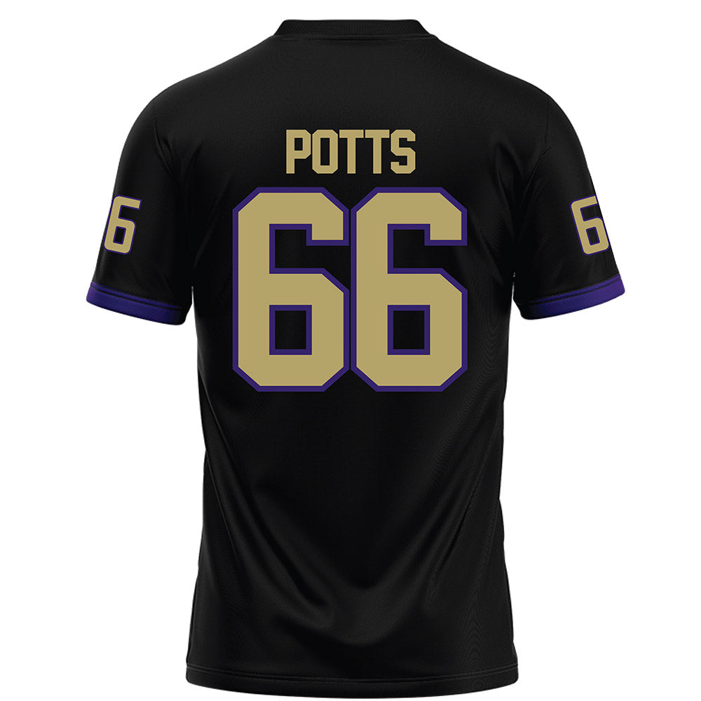 JMU - NCAA Football : Cole Potts - Black Football Jersey