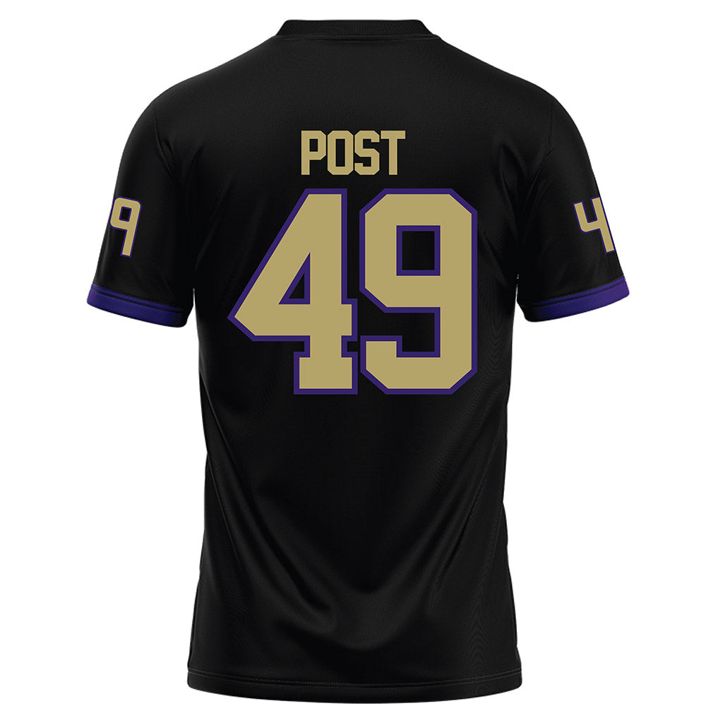 JMU - NCAA Football : Ryder Post - Black Football Jersey-1