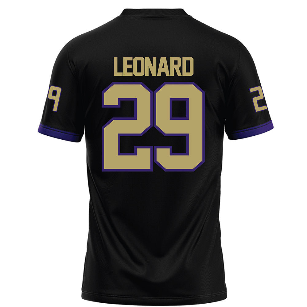 JMU - NCAA Football : Tre Leonard - Black Football Jersey-1