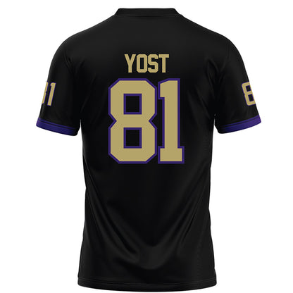 JMU - NCAA Football : Sue Yost - Black Football Jersey-1