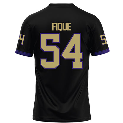 JMU - NCAA Football : Brandon Fique - Black Football Jersey-1