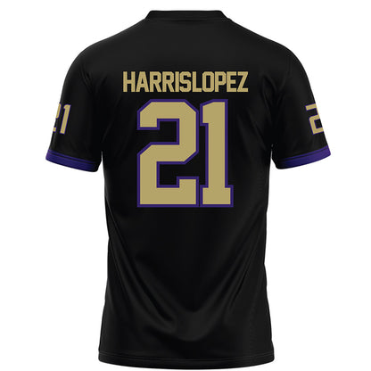 JMU - NCAA Football : Curtis Harris-Lopez - Black Football Jersey-1