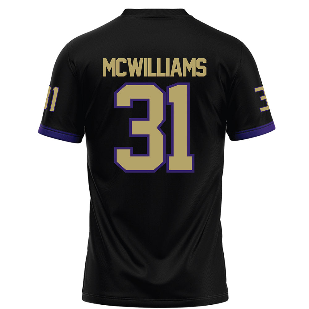 JMU - NCAA Football : Roddrey McWilliams - Black Football Jersey-1
