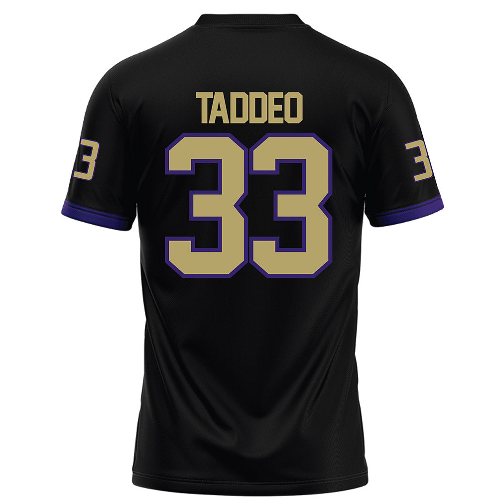 JMU - NCAA Football : Andrew Taddeo - Black Football Jersey-1