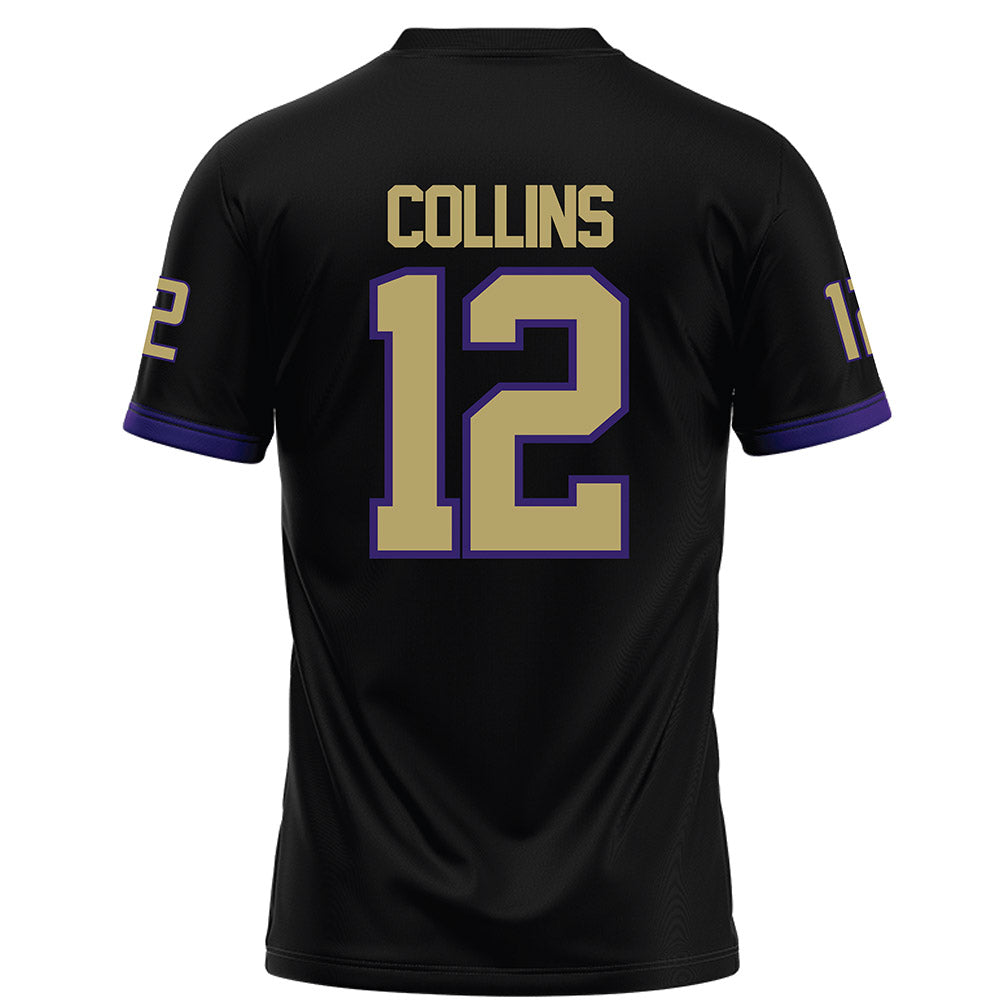JMU - NCAA Football : Zaron Collins - Black Football Jersey-1