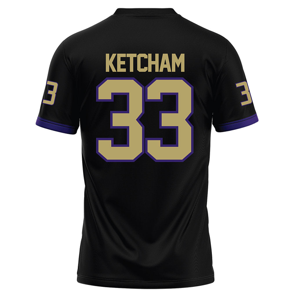 JMU - NCAA Football : Logan Ketcham - Black Football Jersey-1