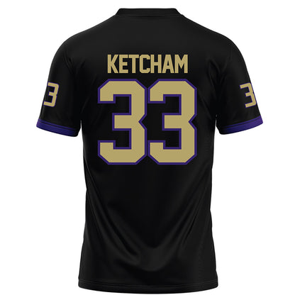JMU - NCAA Football : Logan Ketcham - Black Football Jersey-1