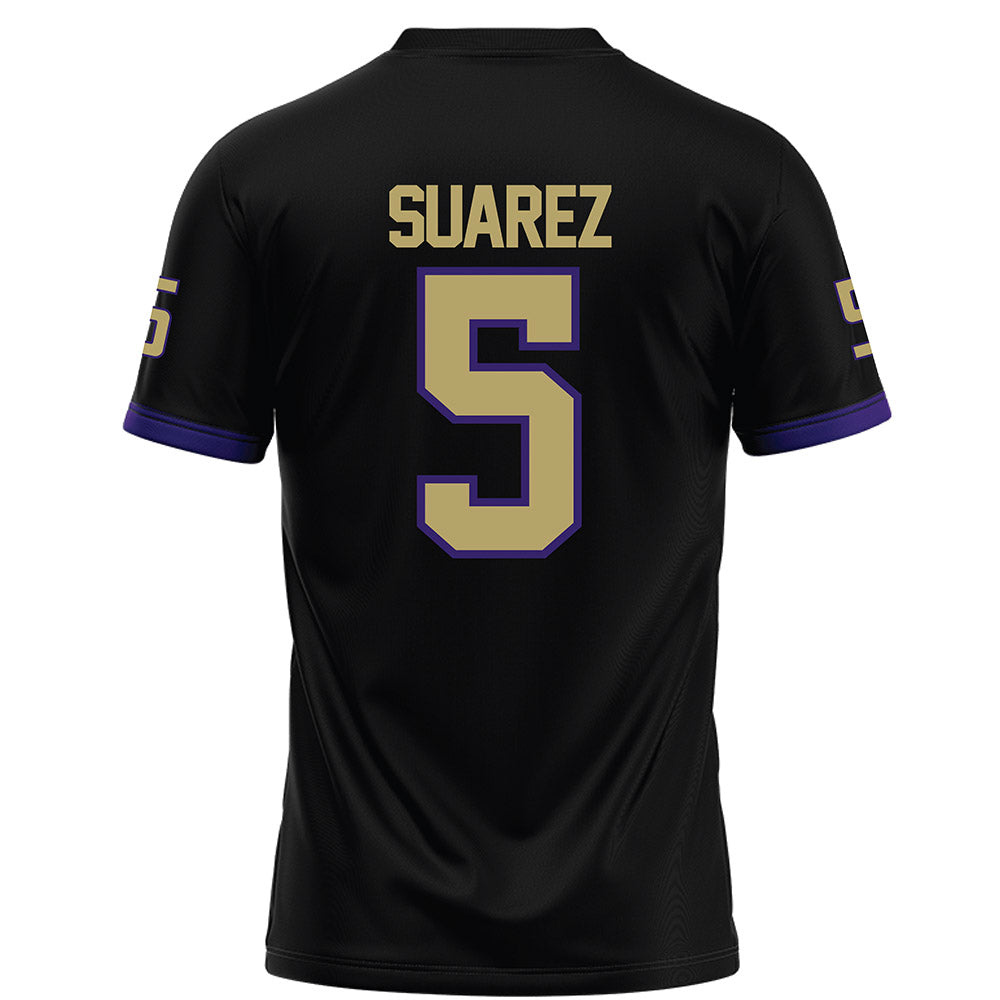 JMU - NCAA Football : Morgan Suarez - Black Football Jersey-1