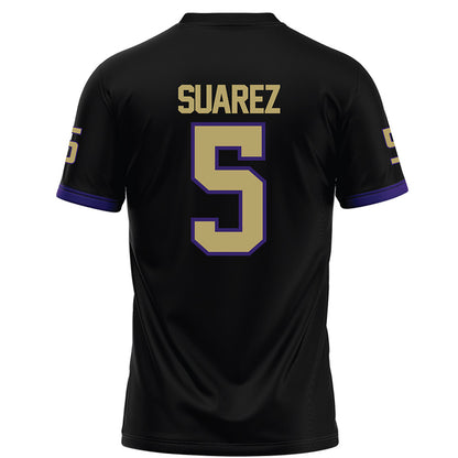 JMU - NCAA Football : Morgan Suarez - Black Football Jersey-1