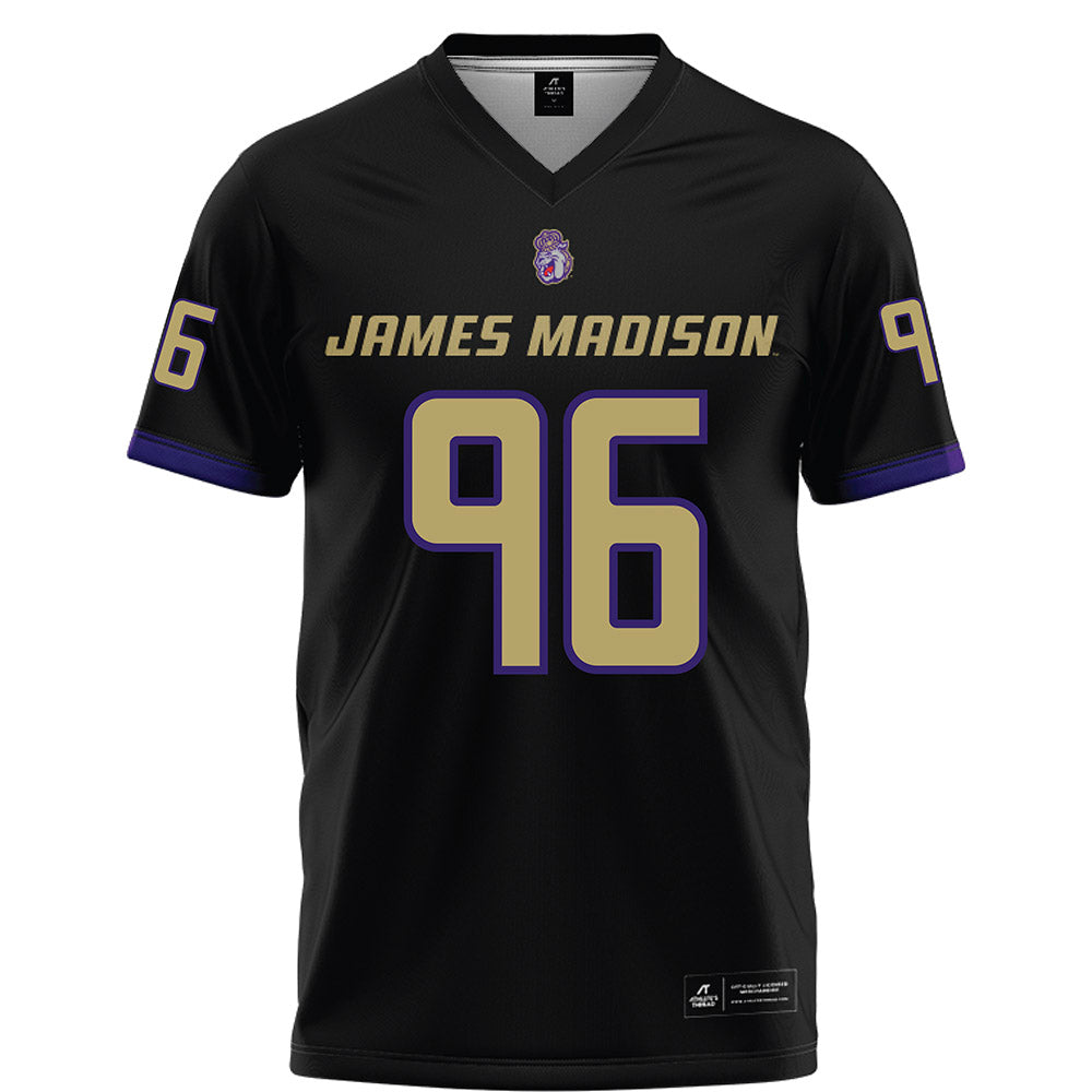 JMU - NCAA Football : Cole Purdy - Black Football Jersey-0
