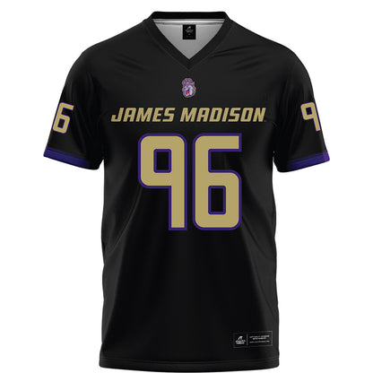 JMU - NCAA Football : Cole Purdy - Black Football Jersey-0
