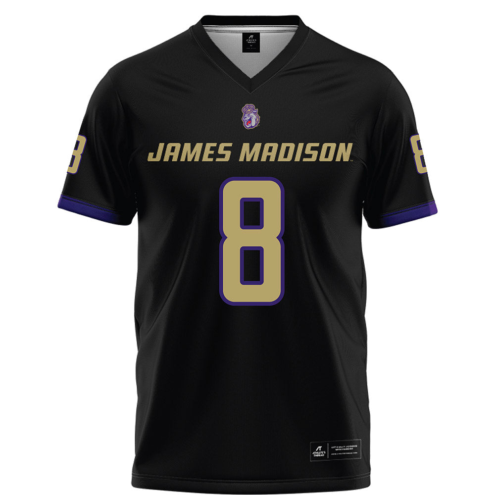 JMU - NCAA Football : Isaiah Alston - Black Football Jersey-0