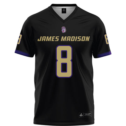 JMU - NCAA Football : Isaiah Alston - Black Football Jersey-0