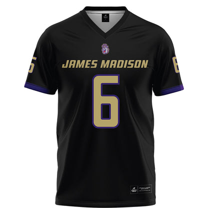 JMU - NCAA Football : Chantz Harley - Black Football Jersey-0