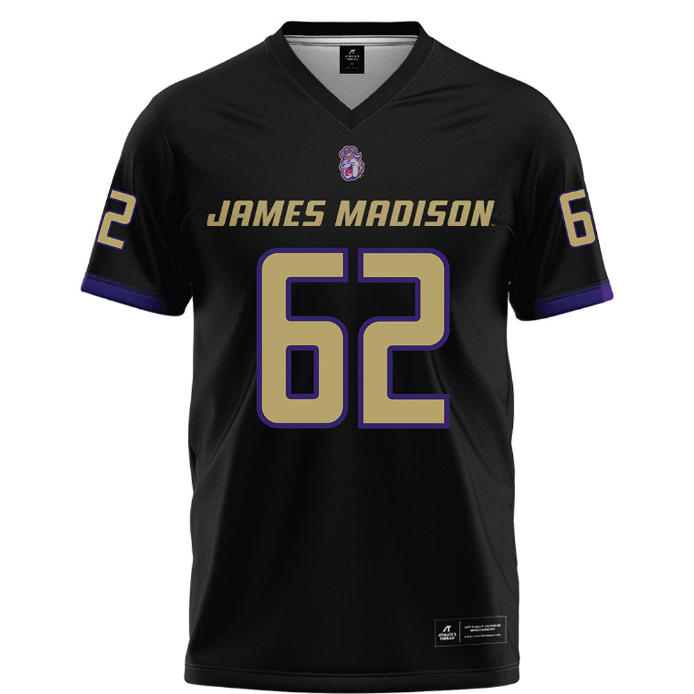 JMU - NCAA Football : Ibraheem Ramadan - Black Football Jersey-0