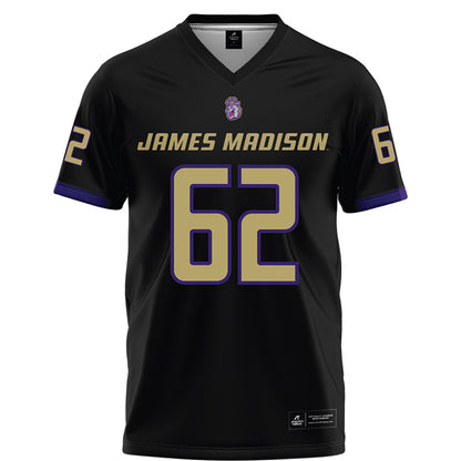 JMU - NCAA Football : Ibraheem Ramadan - Black Football Jersey-0