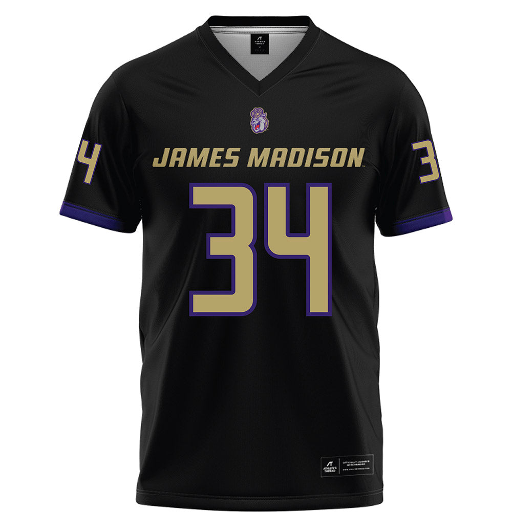 JMU - NCAA Football : Jamal Olford - Black Football Jersey-0