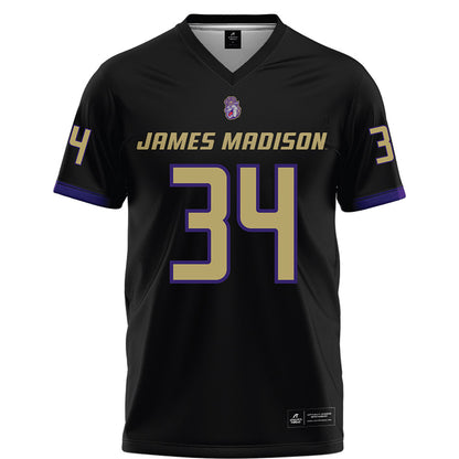JMU - NCAA Football : Jamal Olford - Black Football Jersey-0