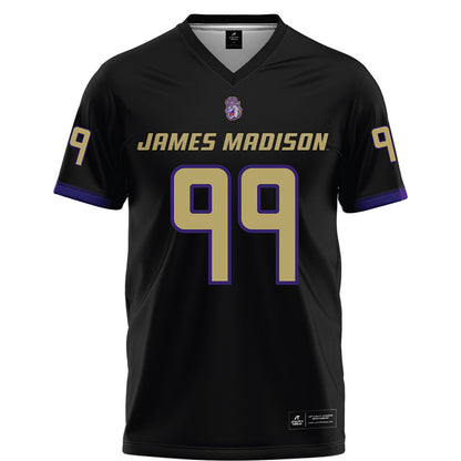 JMU - NCAA Football : Cole Webster - Black Football Jersey-0