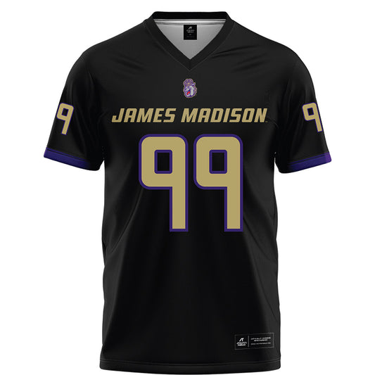 JMU - NCAA Football : Cole Webster - Black Football Jersey-0
