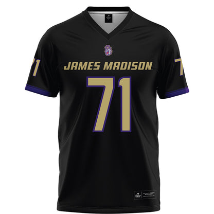 JMU - NCAA Football : Deacon Rawls - Black Football Jersey-0