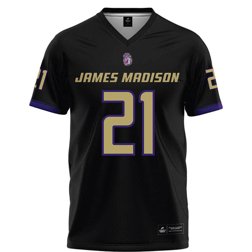 JMU - NCAA Football : Curtis Harris-Lopez - Black Football Jersey-0