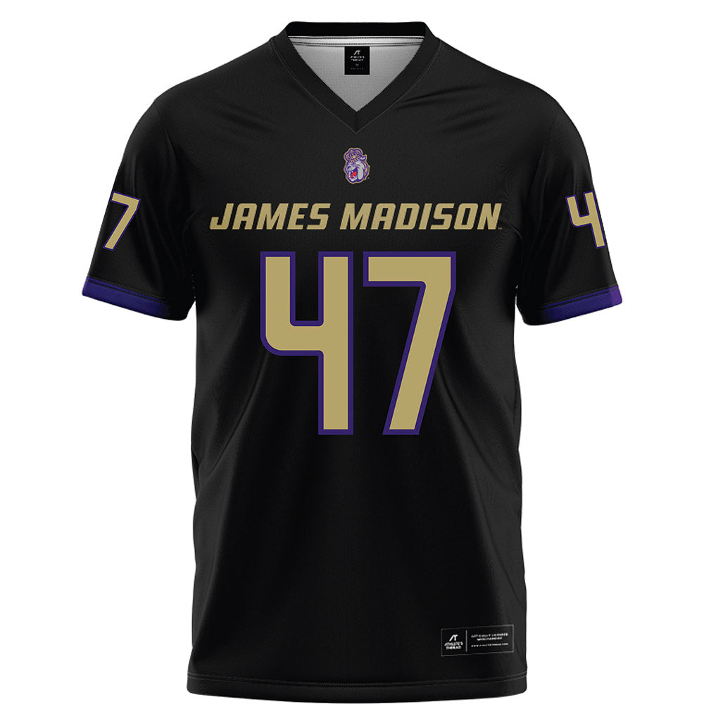 JMU - NCAA Football : Josiah Kennard - Black Football Jersey-0