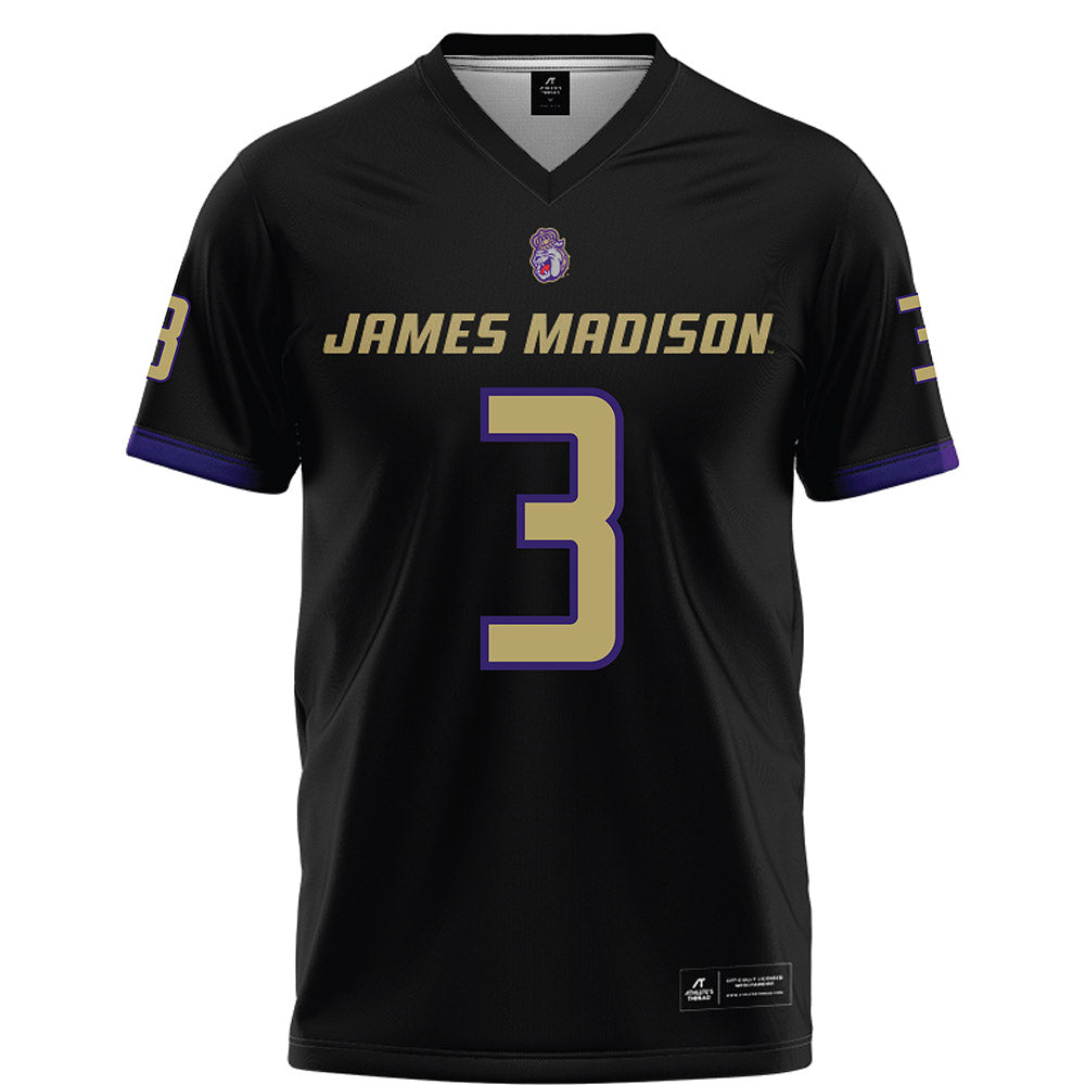 JMU - NCAA Football : Wayne Knight - Black Football Jersey-0