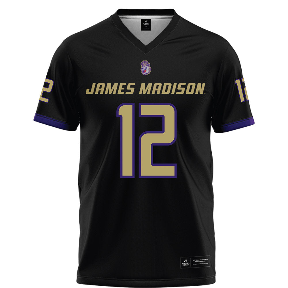 JMU - NCAA Football : Zaron Collins - Black Football Jersey-0