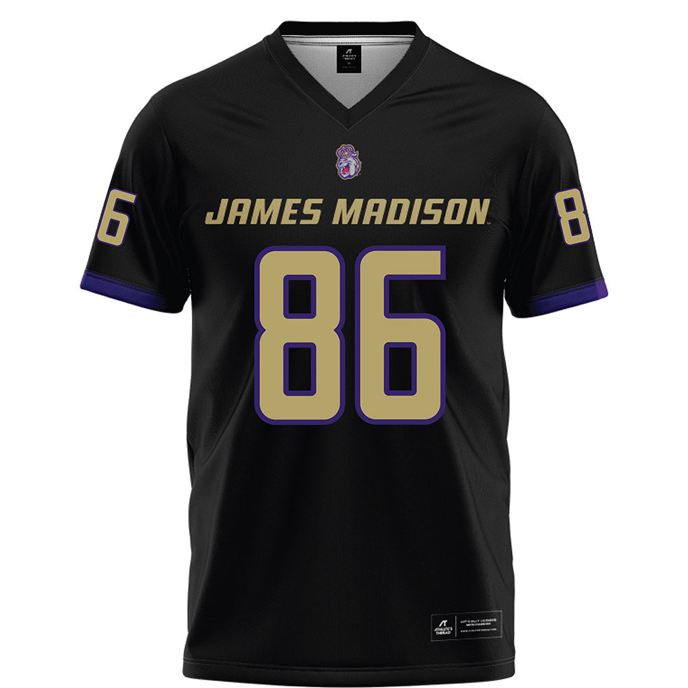 JMU - NCAA Football : Ethan Gurela - Black Football Jersey-0