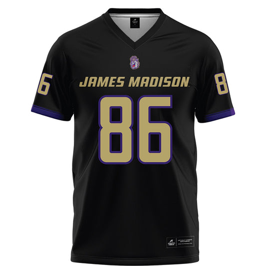JMU - NCAA Football : Ethan Gurela - Black Football Jersey-0