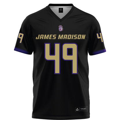 JMU - NCAA Football : Ryder Post - Black Football Jersey-0