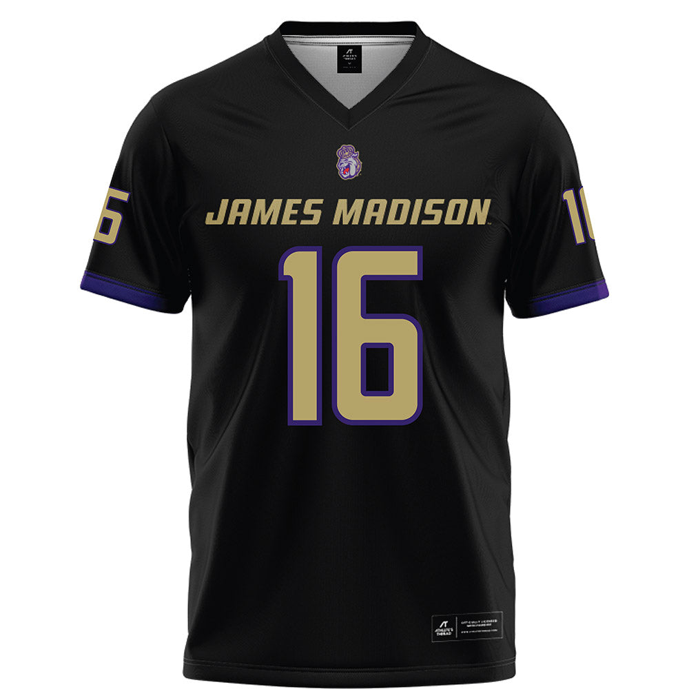 JMU - NCAA Football : Noe Ruelas - Black Football Jersey-0