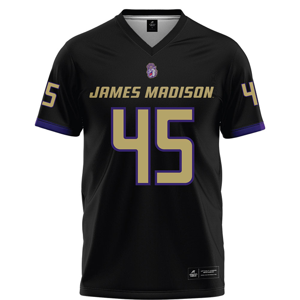 JMU - NCAA Football : Trashon Dye - Black Football Jersey-0