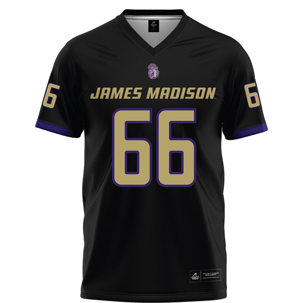 JMU - NCAA Football : JD Rayner - Black Football Jersey-0