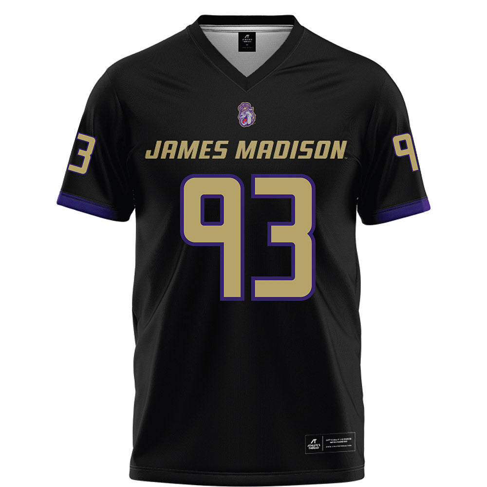 JMU - NCAA Football : Mychal McMullin - Black Football Jersey-0