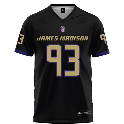 JMU - NCAA Football : Mychal McMullin - Black Football Jersey-0