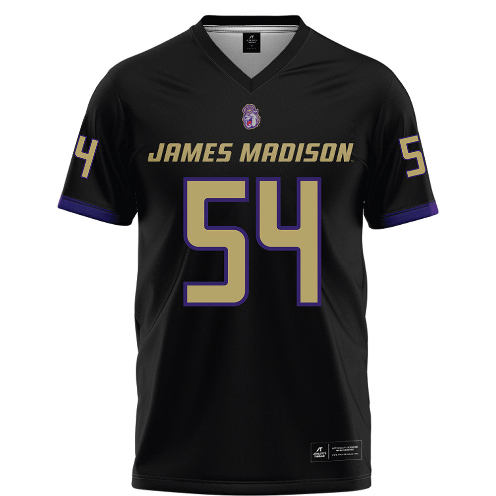 JMU - NCAA Football : Brandon Fique - Black Football Jersey-0