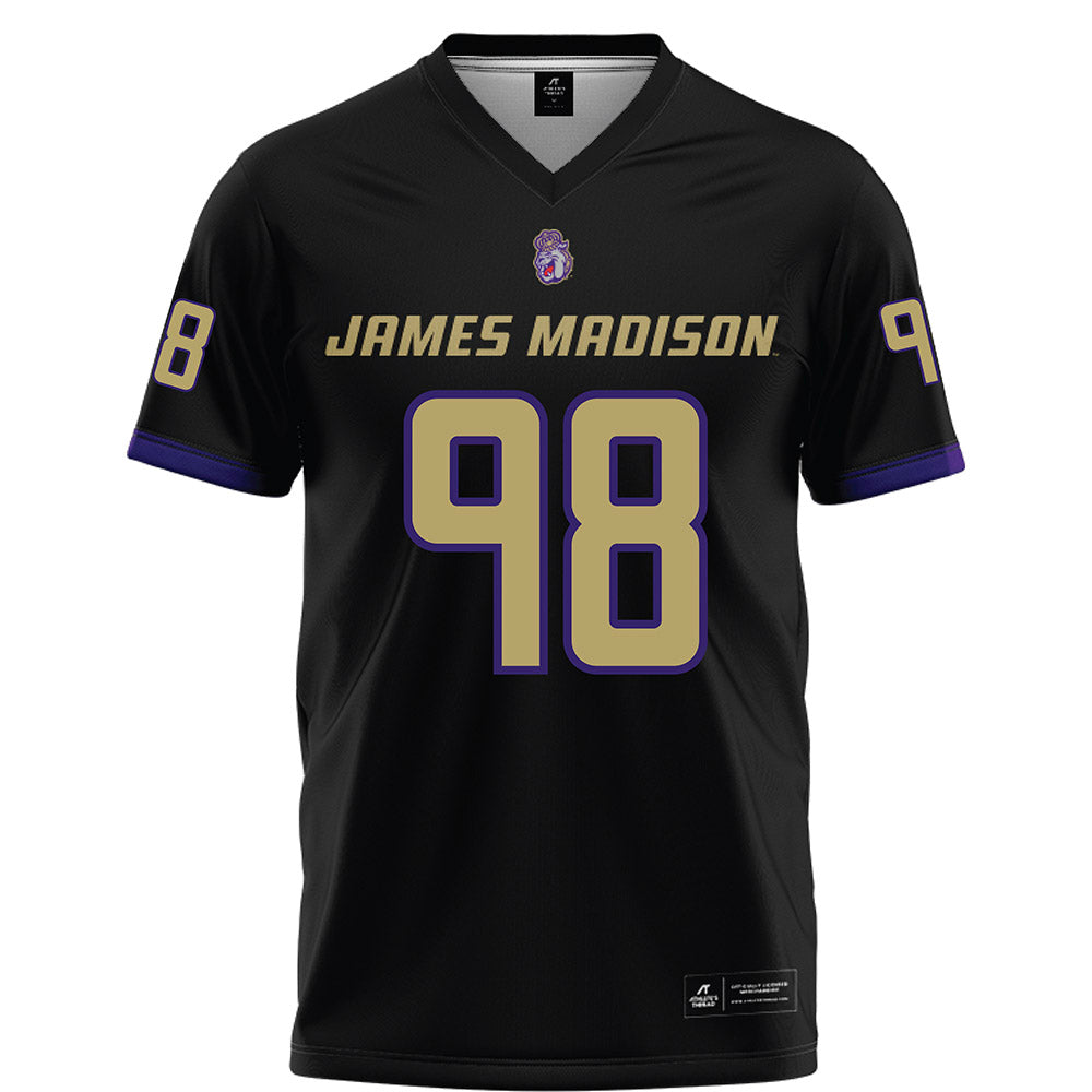 JMU - NCAA Football : Turner Schmidt - Black Football Jersey-0
