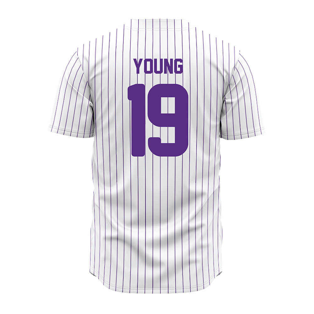 North Alabama - NCAA Baseball : Reese Young - Pin Stripes Jersey-1