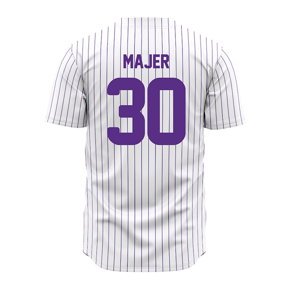 North Alabama - NCAA Baseball : Zakary Majer - Pin Stripes Jersey-1
