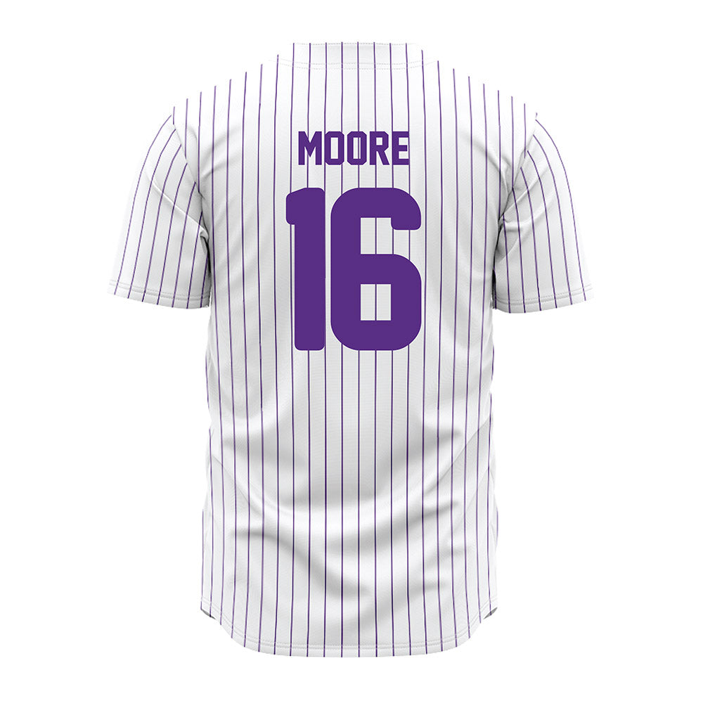North Alabama - NCAA Baseball : Ethan Moore Moore - Pin Stripes Jersey-1