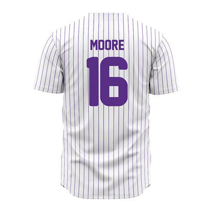 North Alabama - NCAA Baseball : Ethan Moore Moore - Pin Stripes Jersey-1