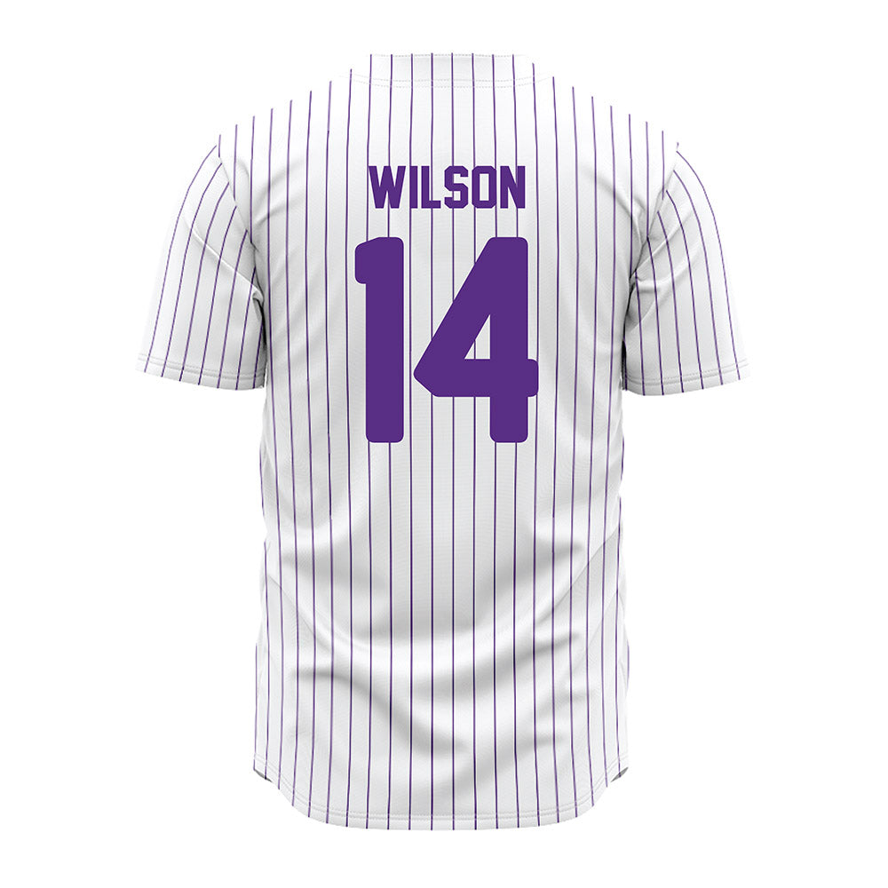 North Alabama - NCAA Baseball : Alex Wilson - Pin Stripes Jersey-1