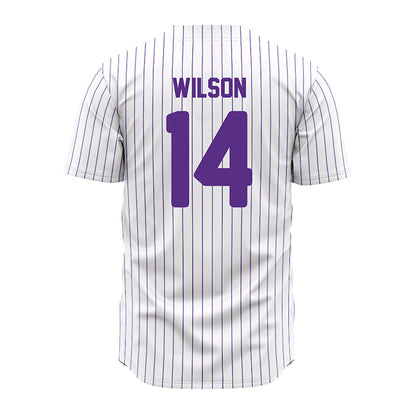 North Alabama - NCAA Baseball : Alex Wilson - Pin Stripes Jersey-1