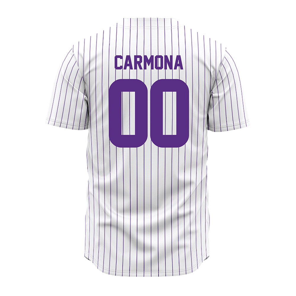 North Alabama - NCAA Baseball : Carlos Carmona - Pin Stripes Jersey-1